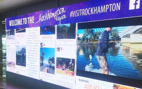 Airport social media wall